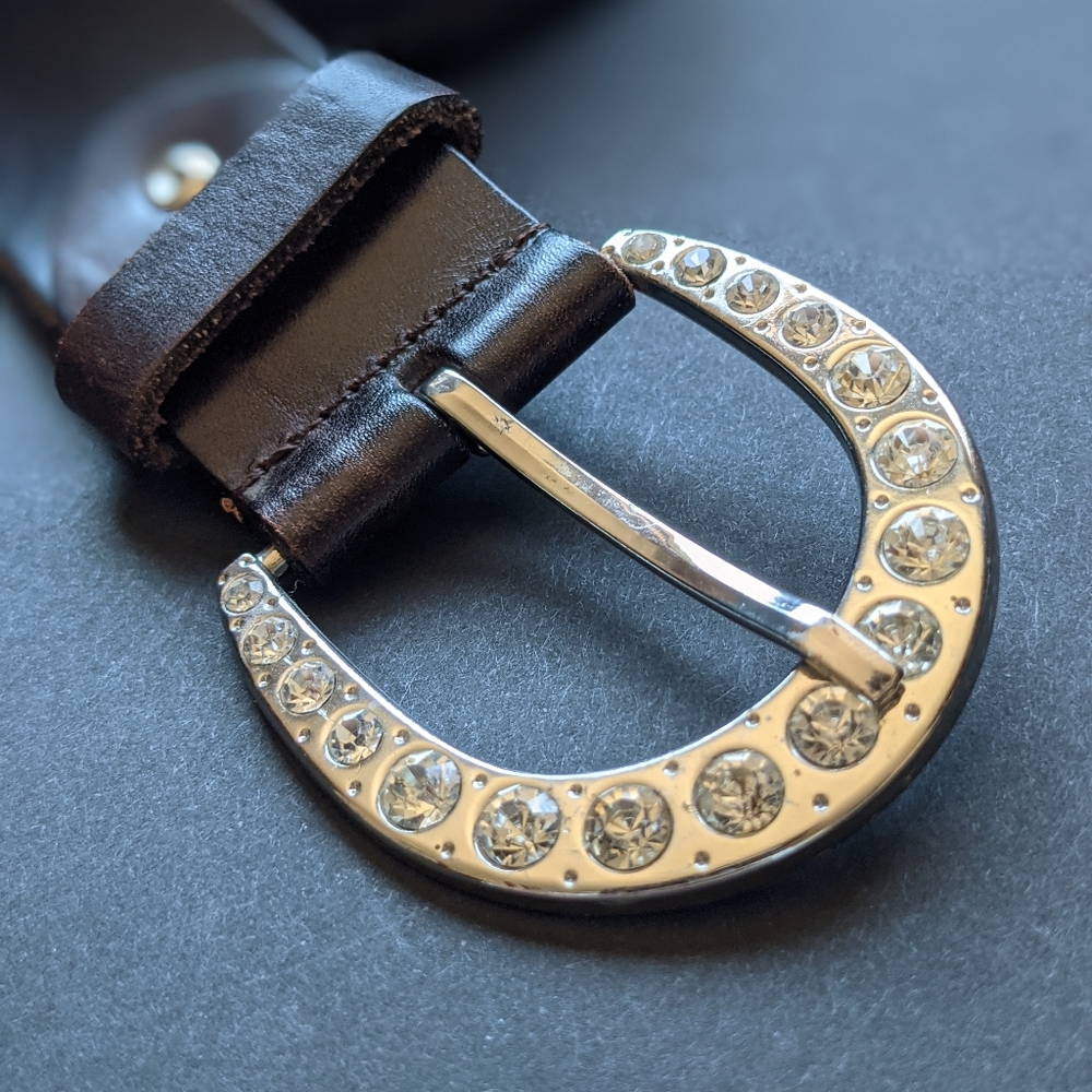 Women's Studded Leather Belt - L - Picture 2 of 7